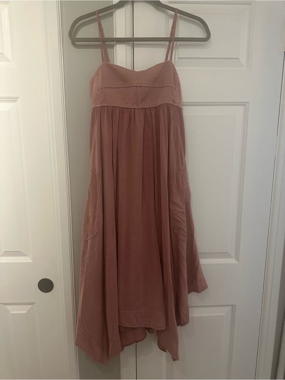 Anthropologie Daily Practice Women’s adjustable Strap Midi Dress in Dusty Rose